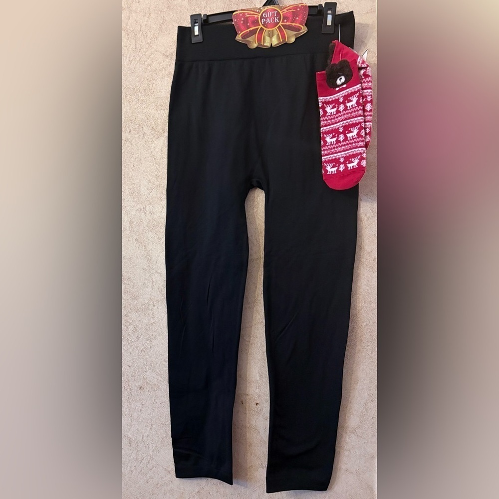 Shosho Fleece Lined Leggings &  Socks Set